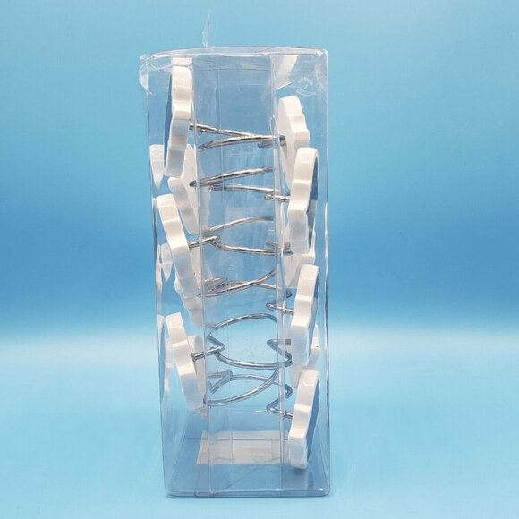 4-Piece Frework Bathroom Set Blue Waste Basket Lotion Tooth Brush Holders S Hook - Picture 7 of 11